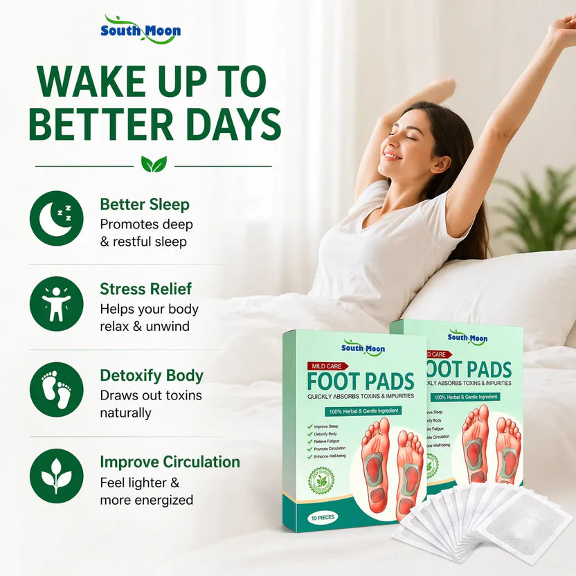 (20 Patches) Detox Foot Patch Natural Detox Foot Pads – Herbal Cleansing Foot Care Pads for Overnight Relaxation & Stress Relief