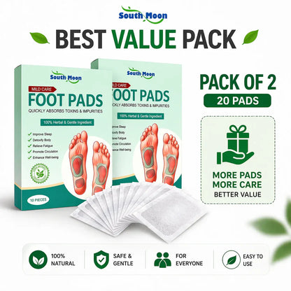 (20 Patches) Detox Foot Patch Natural Detox Foot Pads – Herbal Cleansing Foot Care Pads for Overnight Relaxation & Stress Relief