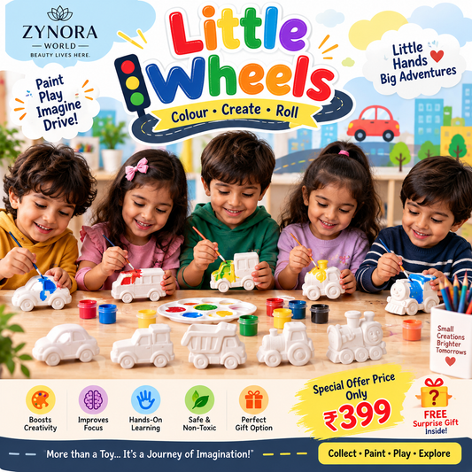 🚗 Little Wheels DIY Clay Painting Kit 🎨